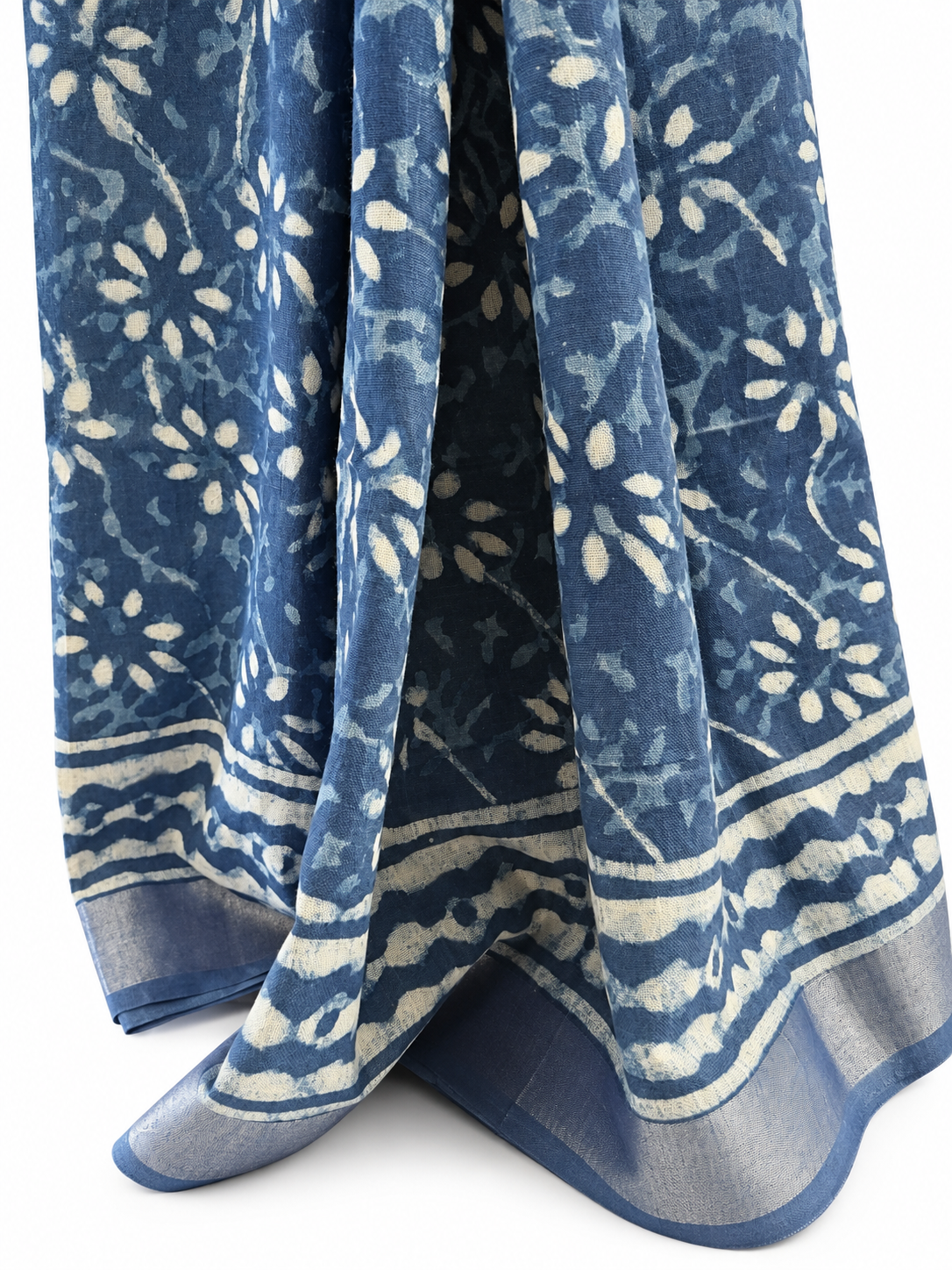 Indigo Floral Handloom Saree