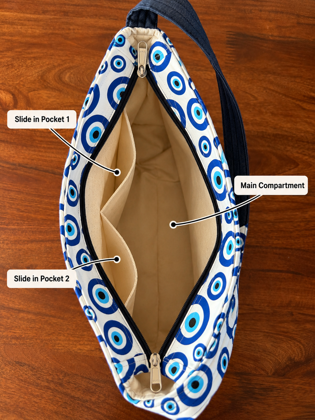 Shoulder Bag - Blue Evil Eye