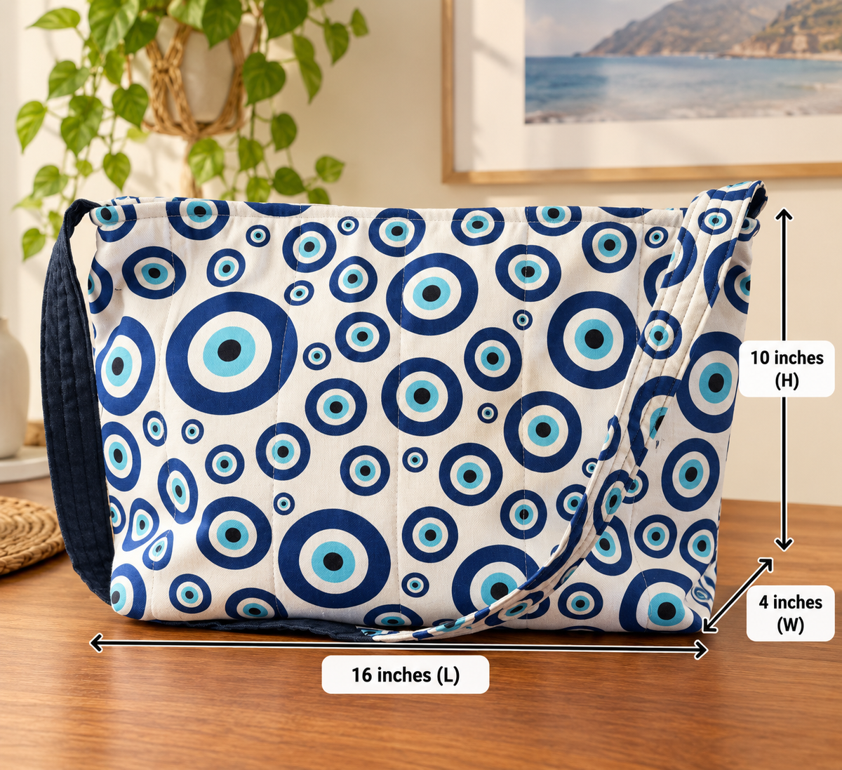 Shoulder Bag - Blue Evil Eye