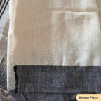 Ivory & Black Handloom Cotton Saree