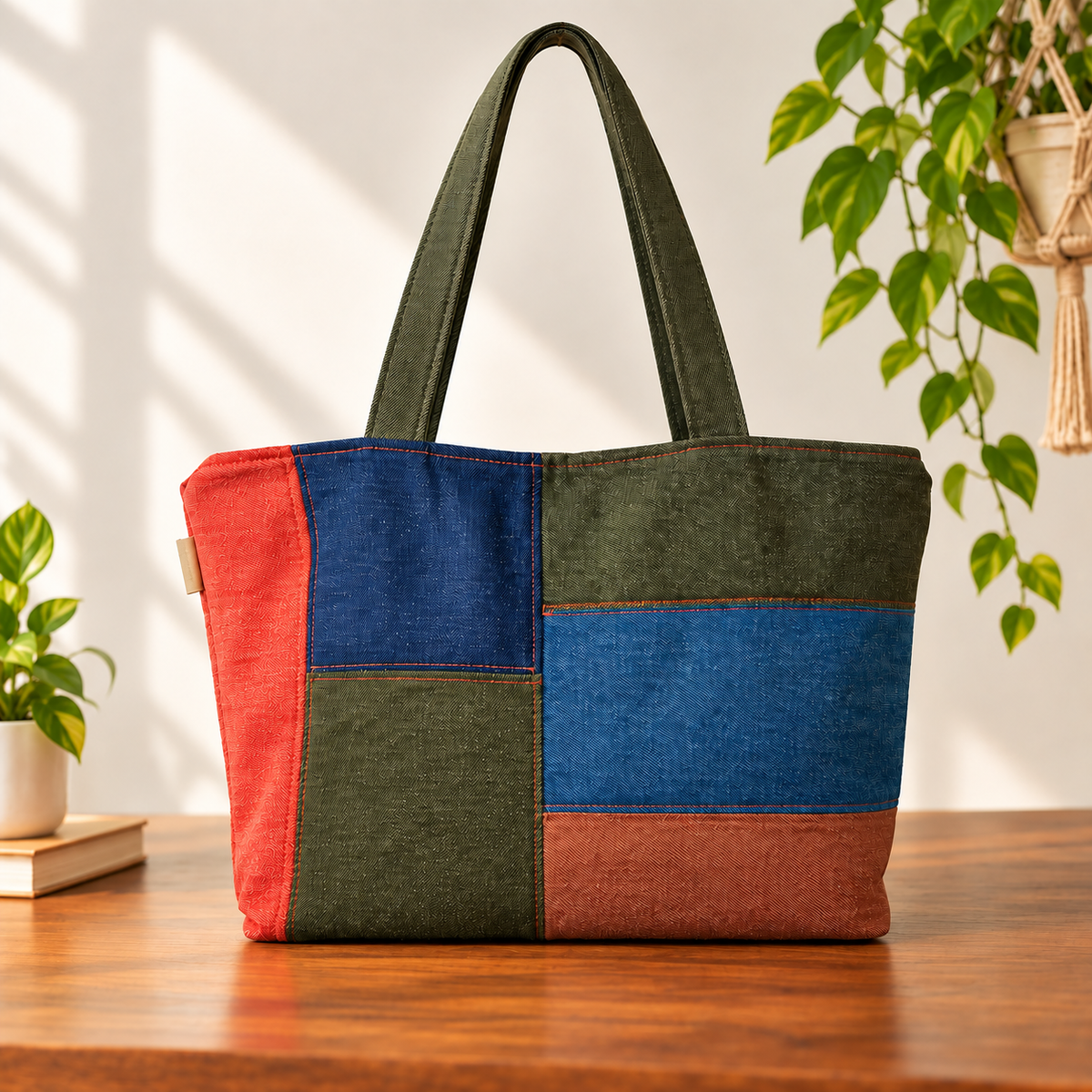 Shoulder Bag - Denim Mosaic