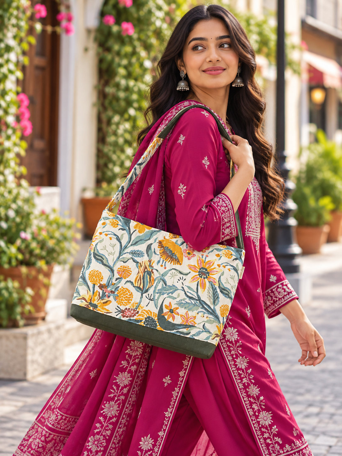 Shoulder Bag - Botanical Flowers