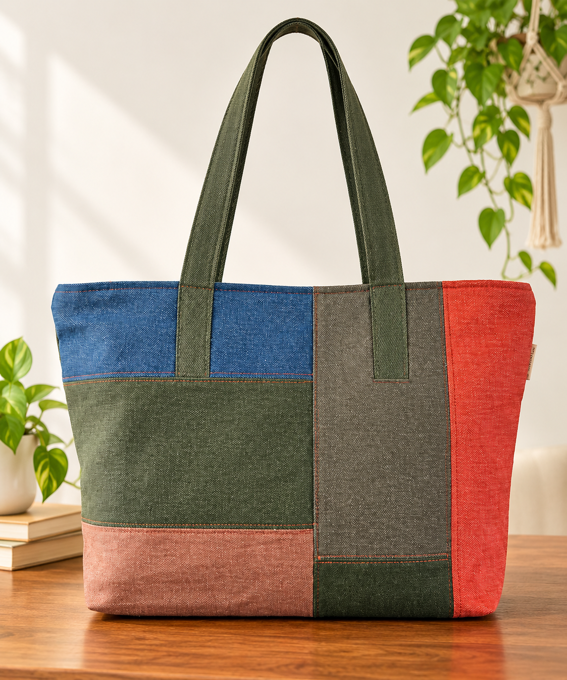 Shoulder Bag - Denim Mosaic