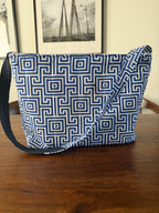 Shoulder Bag - Blue Geometric