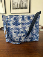 Shoulder Bag - Blue Geometric