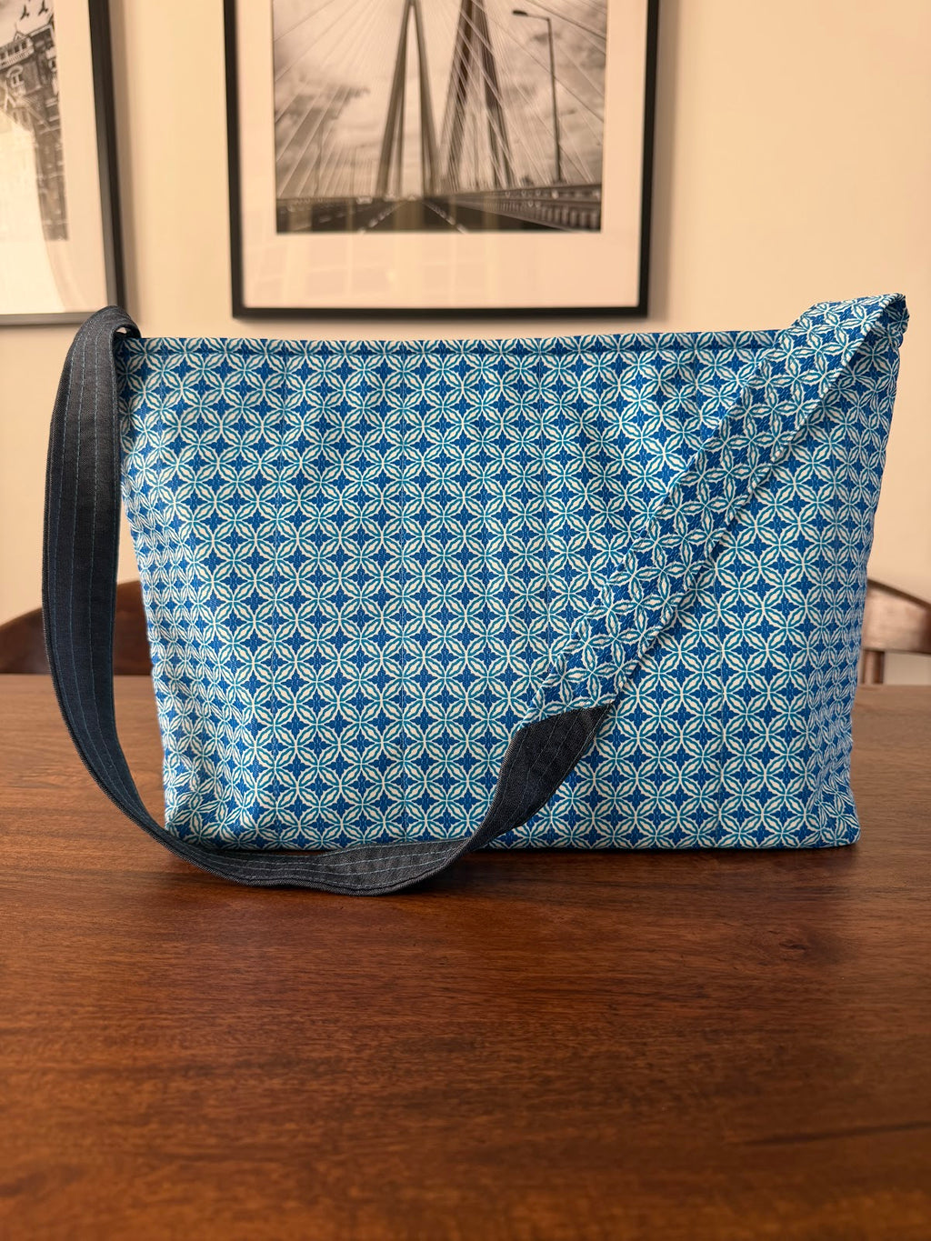 Shoulder Bag - Blue Kyoto
