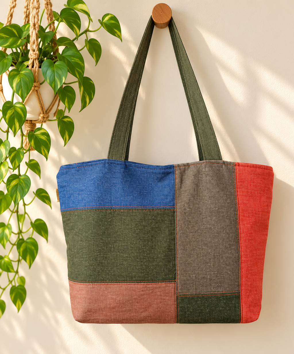 Shoulder Bag - Denim Mosaic
