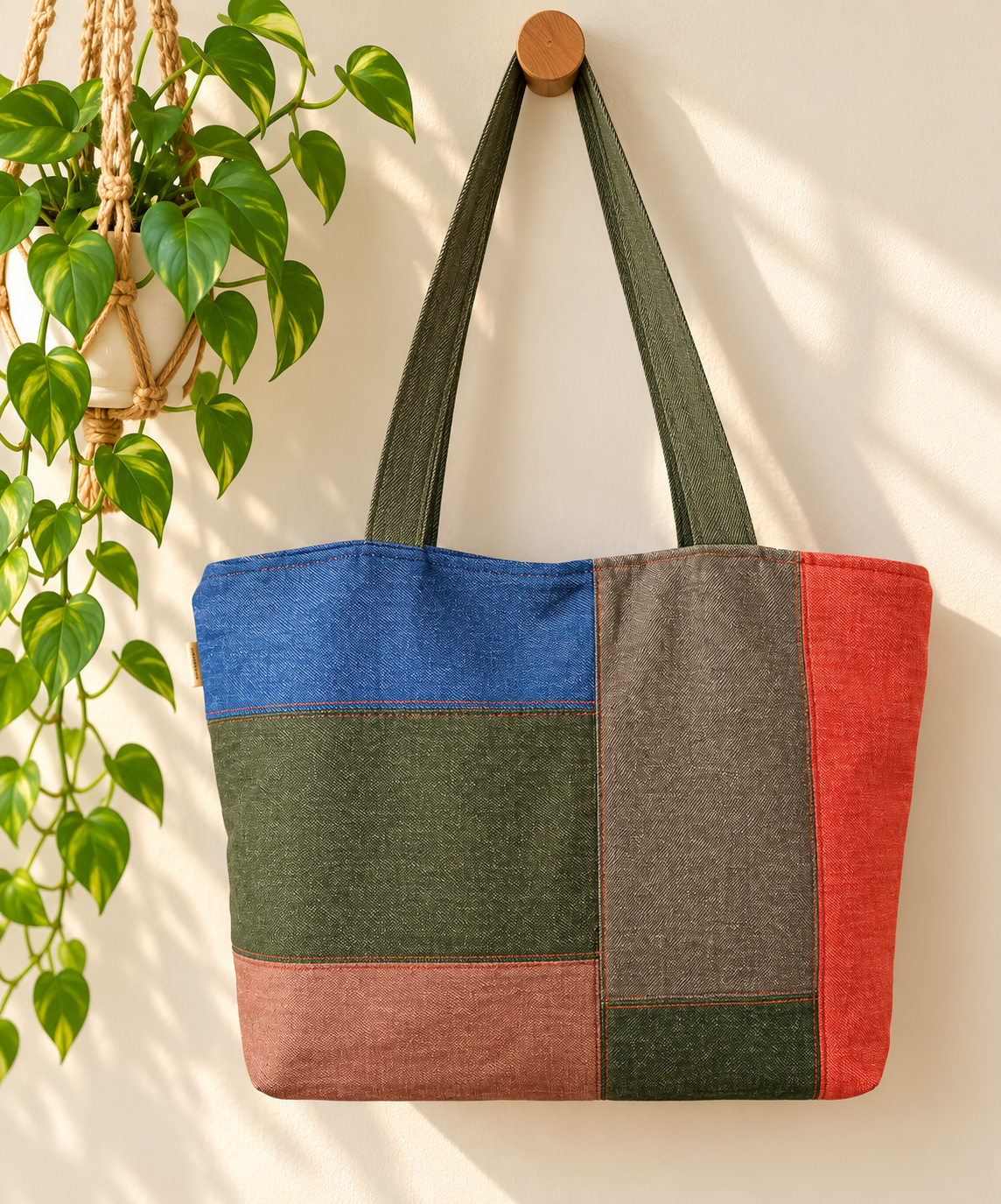 Shoulder Bag - Denim Mosaic