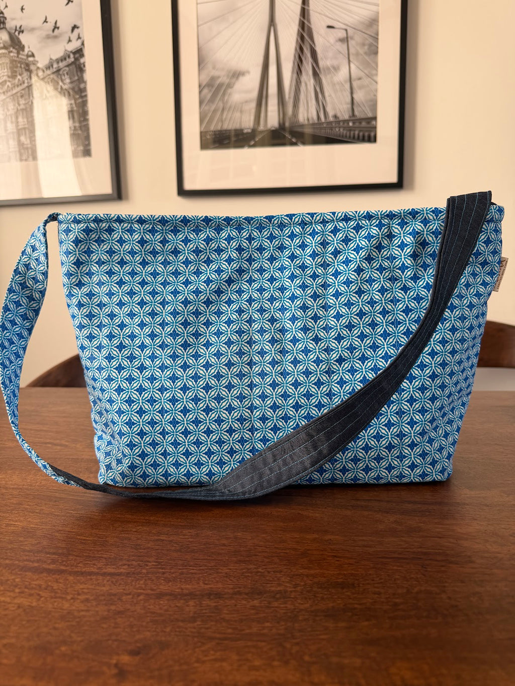 Shoulder Bag - Blue Kyoto