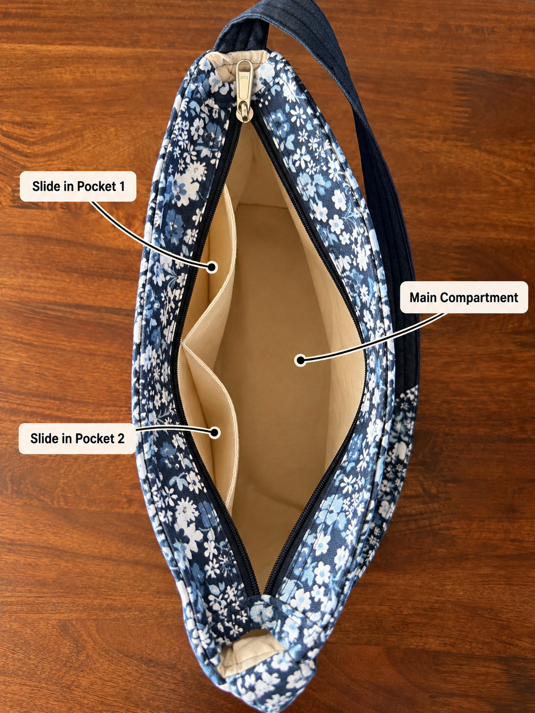 Shoulder Bag - Blue Floral