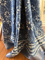 Indigo Floral Handloom Saree