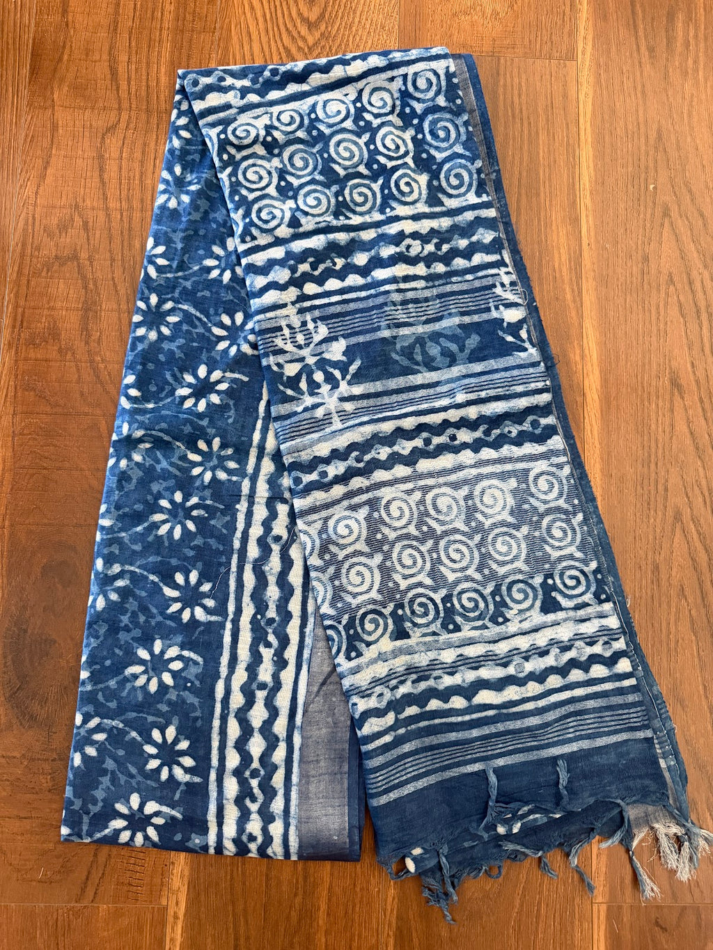 Indigo Floral Handloom Saree
