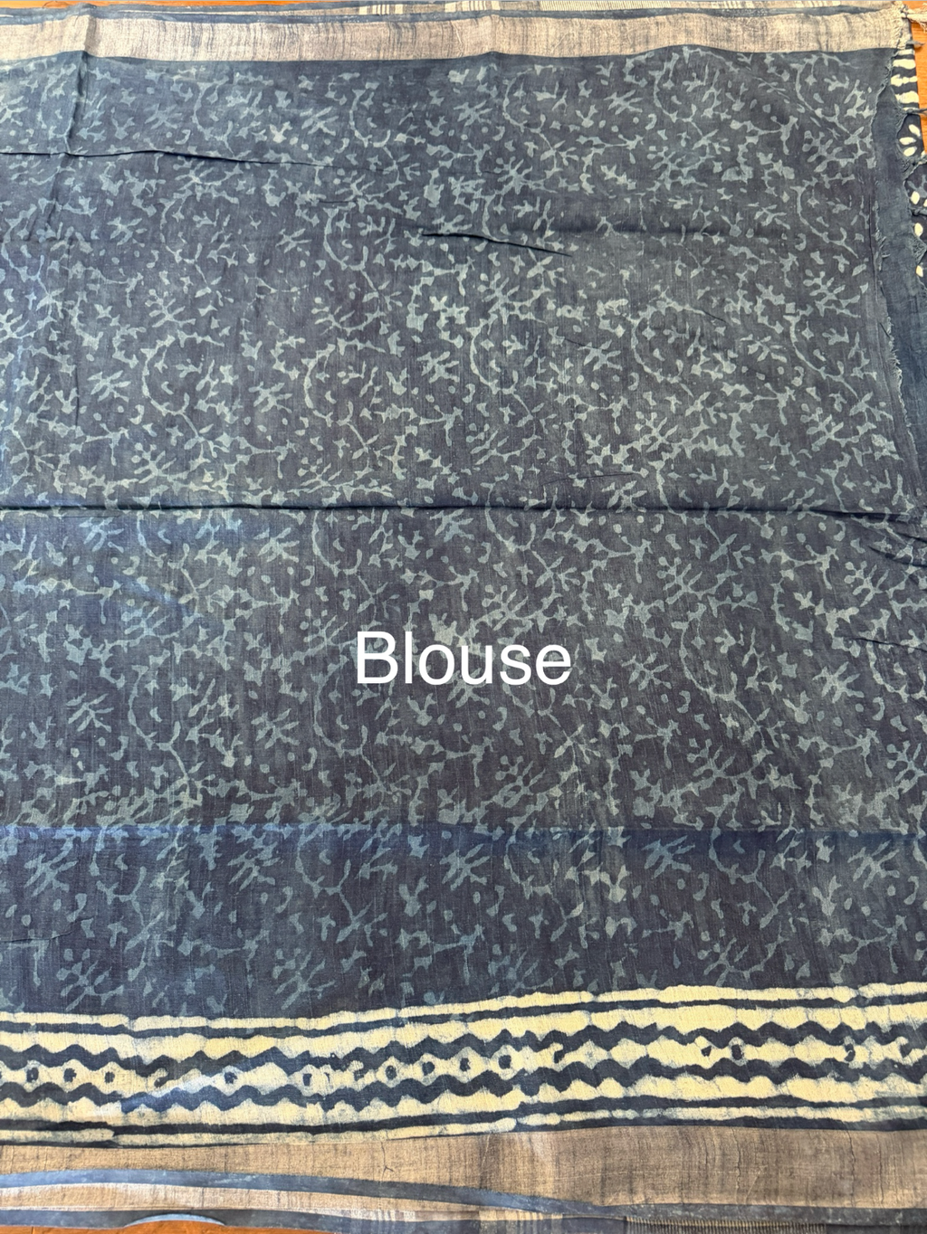 Indigo Floral Handloom Saree