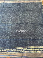 Indigo Floral Handloom Saree