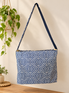 Shoulder Bag - Blue Geometric