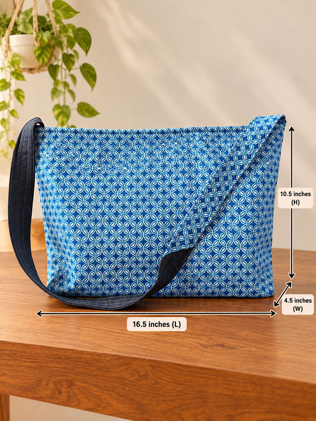 Shoulder Bag - Blue Kyoto