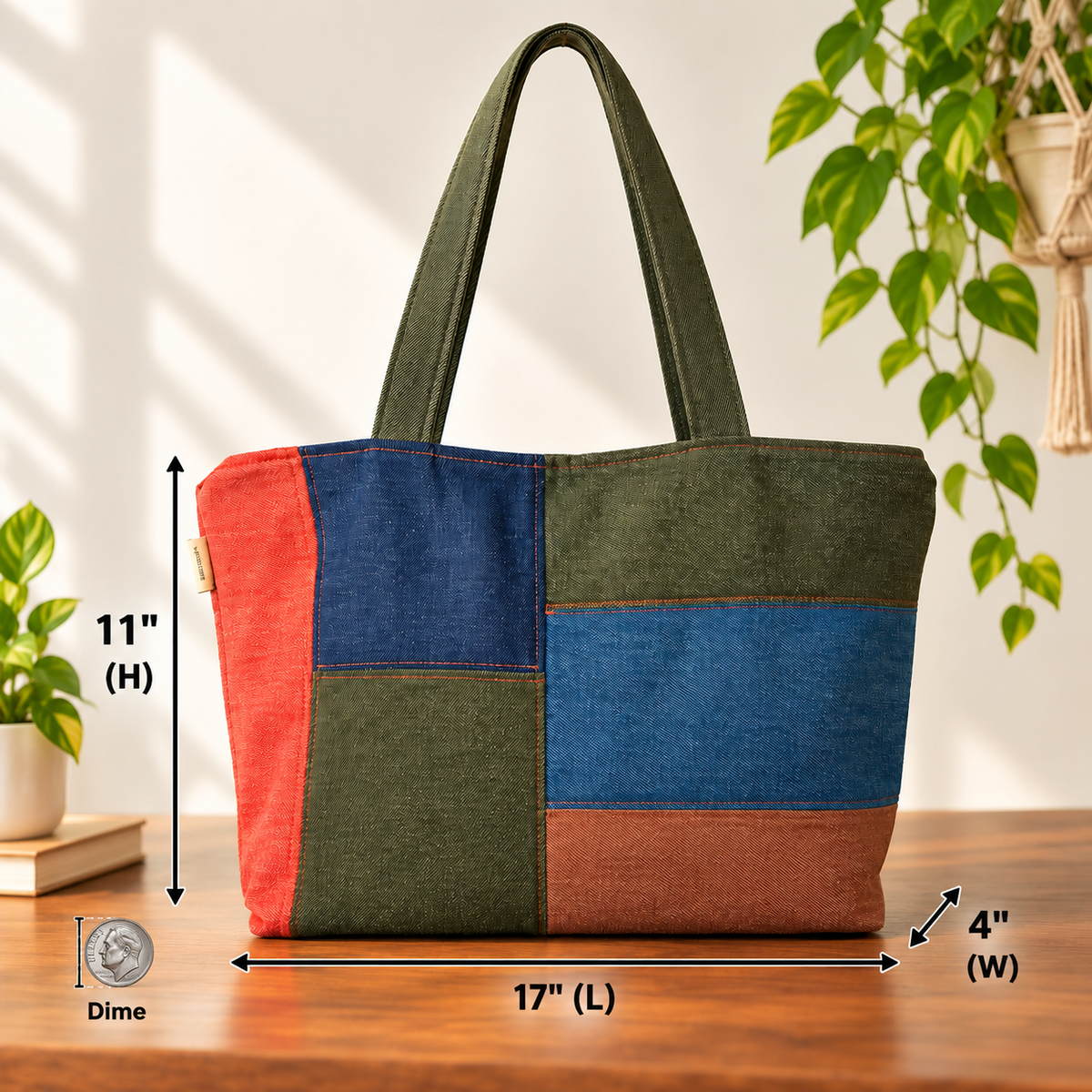 Shoulder Bag - Denim Mosaic