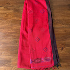 Crimson Red Handloom Cotton Saree