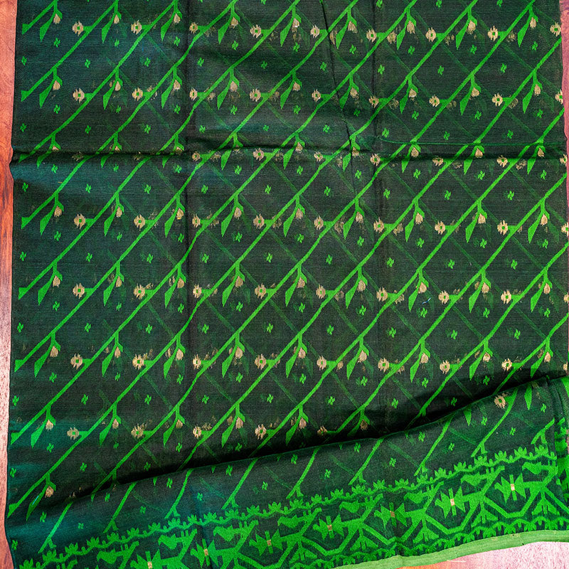 Black & Green Jamdani