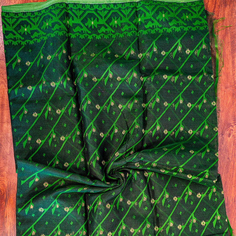 Black & Green Jamdani