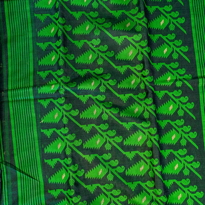 Black & Green Jamdani