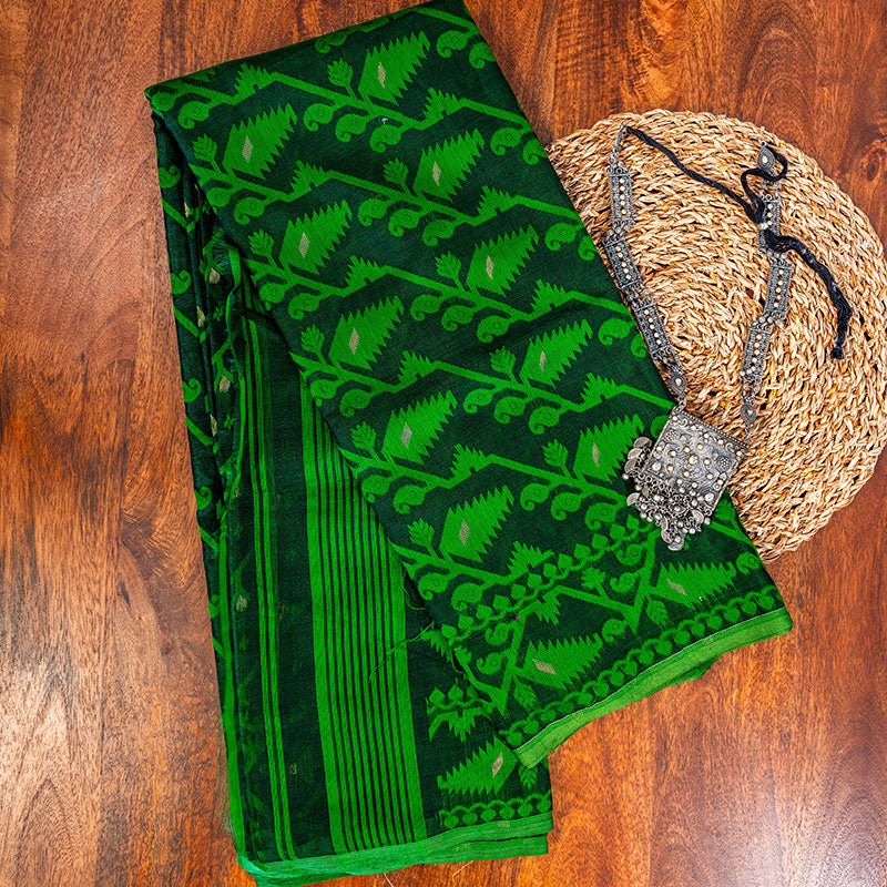 Black & Green Jamdani