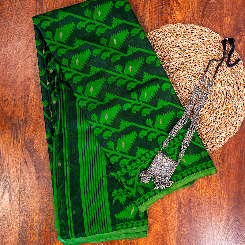 Black & Green Jamdani