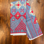 Grey & Red Jamdani