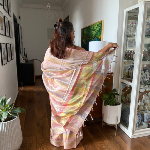Candy Glow Tissue Organza Saree