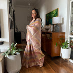 Candy Glow Tissue Organza Saree