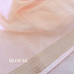 Blush Pink Linen Saree