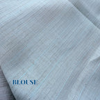 Aqua Blue Linen Saree