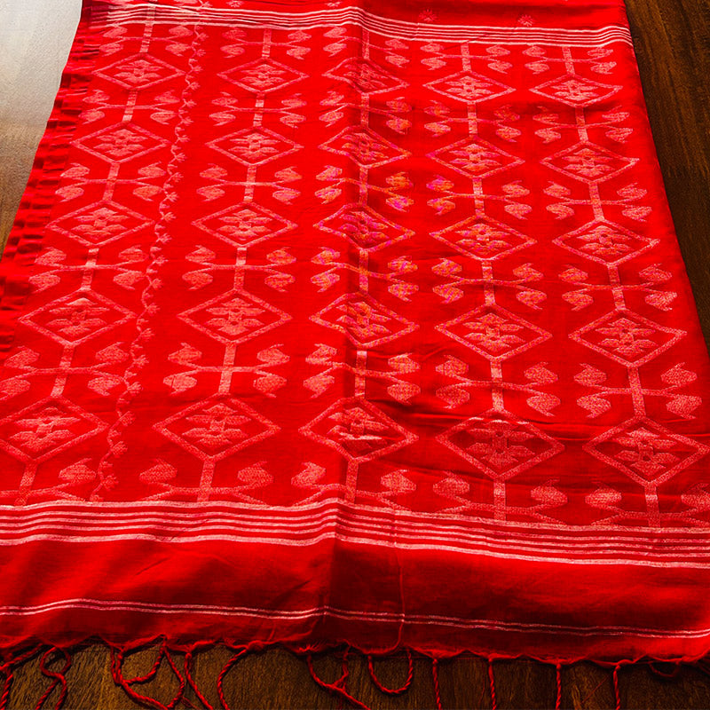 Red Jamdani